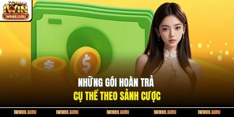 Những gói hoàn trả cụ thể theo sảnh cược